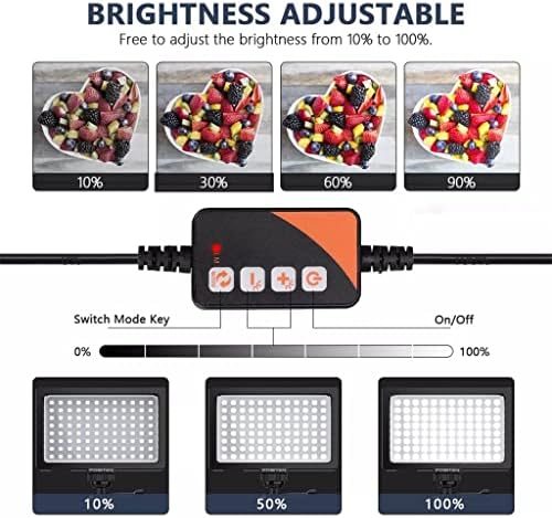 QUUL led лампа за видеозаснемане, в два цвята лампа с регулируема яркост 3200-5600K, със статив за грим селфи