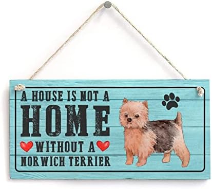 Любители на кучета-Цитат Знак за Норфолк Териер Къща Не е Къща Без Куче Забавен Дървен Знак на Кучето плака за Кучета,