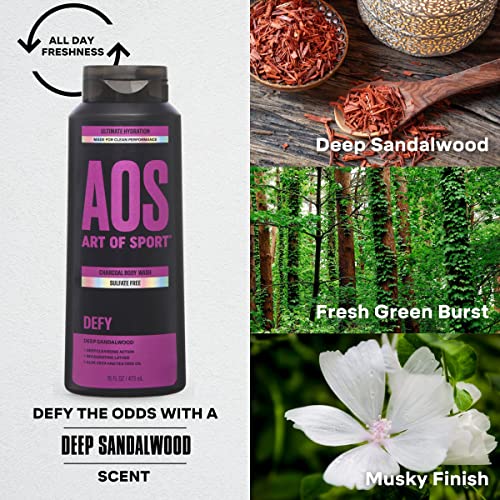 Мъжки сапун за тяло Art of Sport, Сапун за душ с активен въглен, с аромат на евкалипт, Произведено от естествени растителни