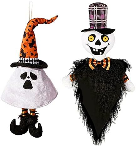 IUWAAS Хелоуин Окачен Призрак Череп Деко Страшно Кукла С Отложено във формата на Шапка на Вещица 1 бр. за Предния