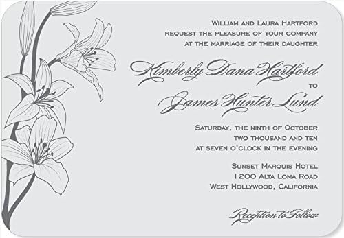 BESTLIFE Акрилна Прозрачна Пригласительная Картичка за Сватба с шарките на Нарциса, Покани за Сватба, Картичка