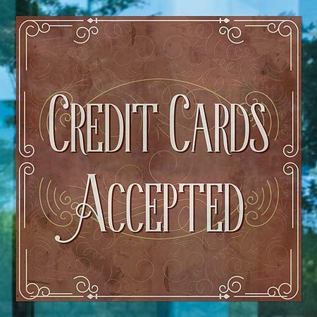CGSignLab | се Приемат кредитни карти -на Отметката Victorian Card | 8 x8