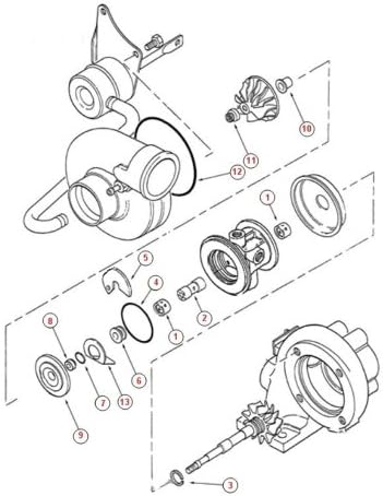 Комплект за възстановяване на турбонагнетателя с Масло-охладителна Подложка за Landcruiser 3.4 LD 13BT Toyota CT26 Дизайн