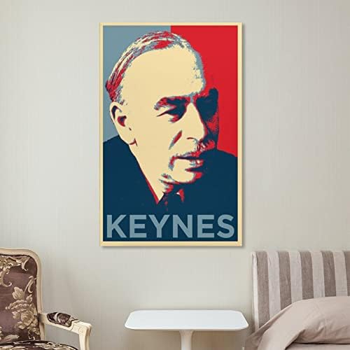 BLUDUG Ретро Постер Знаменитост Джон Мейнард Кейнс Оригинална Художествена Печат на Платно Картина Стенен