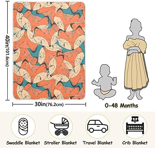 Пеленальное Одеяло от Лисьего памук, за Бебета, Като Юрган, Леко Меко Пеленальное Одеало за детско креватче, Количка,