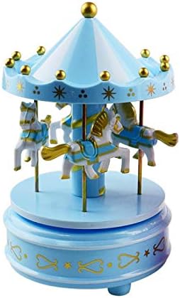 LYMOH Въртележка Музикална Ковчег Украса на Торта, Подарък За Рожден Ден на Нова Детска Играчка Троянски Декоративен
