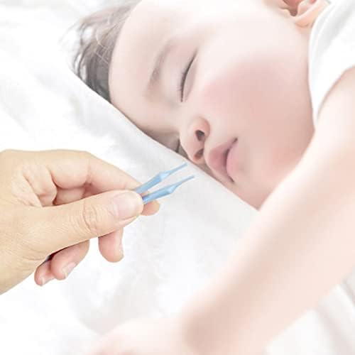 Beavorty Четка за почистване на Точност Пинсети За почистване на носа на бебето: 10 бр. Кръгла Корона За Почистване на Детските