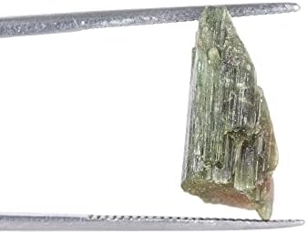 Сертифициран GEMHUB насипен Лечебен кристал Зелен турмалин Необработени диаманти 6,65 карата. Насипен скъпоценен камък за чакра.