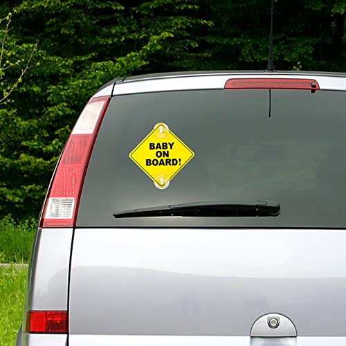 Предупредителни Знаци за кола cobee Baby on Board, 2 бр, Авто Знак за Безопасност 5 x5 с Двойни Нещастници, Стикер Baby in Car