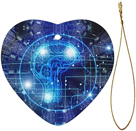 Шкентель на Сърцето на Коледа Мозъка изкуствен Интелект Керамични, Шкентель Полицата на борда на семейството 2022 популярен