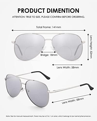 SOPHILY 3 Опаковки Бифокальных Слънчеви очила за Четене за Жени И Мъже, Слънчеви Очила-Авиатори За Четене Slr Нюанси
