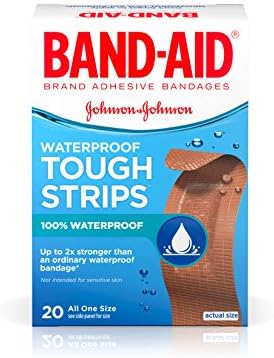 Самозалепващи превръзки марка Band-Aid, здрави ленти, водоустойчива, 20 парчета (опаковка от 2 броя)