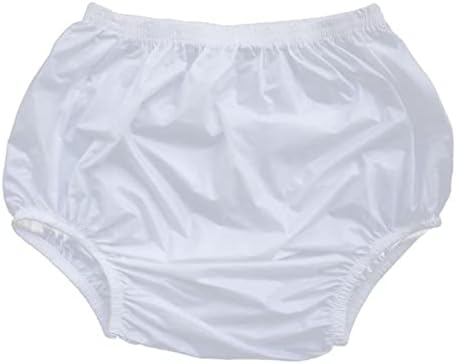 Пластмасови Панталони за възрастни от Незадържане на Урина, Нощни Шорти, Мъжки и Женски Памперси Бял Цвят (Размер:
