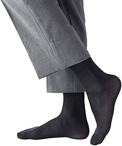 5 Опаковки Мъжки ултра тънки Диша Копринени Чорапи с Прозрачна Рокля, Летни Чорапи За екипажа Dry Fit
