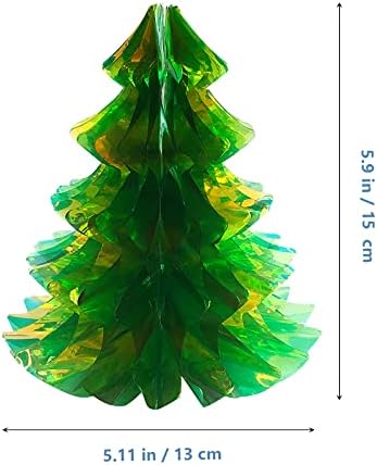 TOYANDONA Пластмасова Сгъваема Коледно Дърво Мини Настолна Иридиентная Коледно Дърво, Коледна Празнична Камина Декор