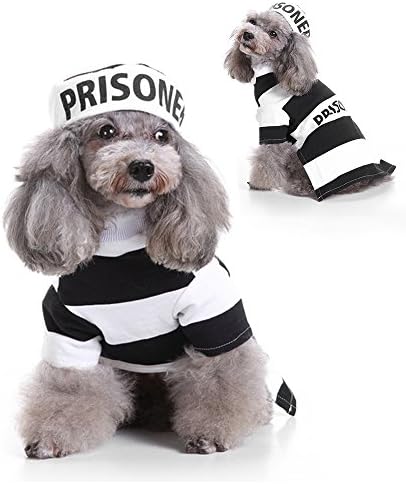 Костюм на Куче-Затворена LUCKSTAR - затворнически клетки Куче, Костюм за Хелоуин Костюм за Парти с Кучето, Дрехи за Cosplay,