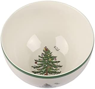 Купа за ориз Spode Christmas Tree Collection, колекция от Кръгли керамични мисок диаметър 4,6 инча за супи,