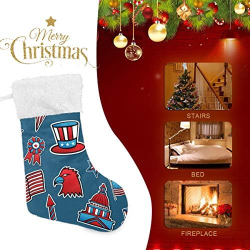 Коледни Чорапи с Бесшовным модел PIMILAGU USA, 1 Опаковка, 17,7 инча, Окачени Чорапи за Коледна украса