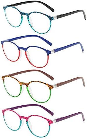 100 КЛАСИЧЕСКИ Очила за четене в 4 опаковка Удобна Рамки За Четене с Пружинным тръба на шарнирна Връзка Отлична Стойност Очила