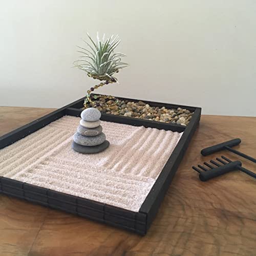 Ръчно дзен градина маса За Медитация дървени дзен градина набор от Тава с пясъка декор на Масата