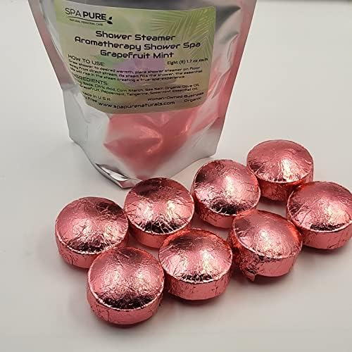 Бомбочки за душ с аромат на грейпфрут и мента: Произведени в САЩ от натурални етерични масла - Преобразите Вашия душ