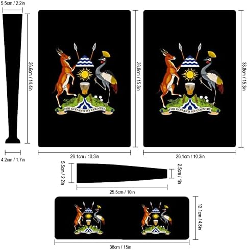 Герб Уганда 3 бр. Стикер върху цялото тяло, Стикер на Корицата за PS5 Digital Edition за конзолата PS5 и контролер