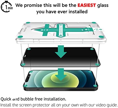 Deppa [2 опаковки със защитно фолио за Iphone 12 Pro Max (6,7 инча) от закалено стъкло 3D Full Cover с чекмедже комплект