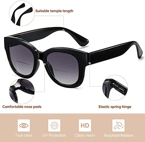 EYEGUARD 2 Опаковки Бифокальных Слънчеви очила за Четене за Жени UV400 Защита на Пружинном Панта Реколта Дизайнерски Слънчеви