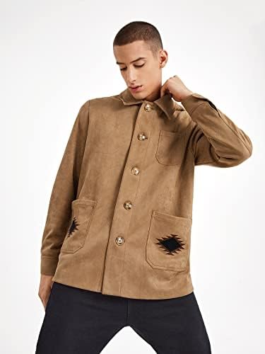 Якета за мъже, Мъжки якета, Палта с джобове отпред, копчета, Яке - (Цвят: camel, Размер: X-Small)