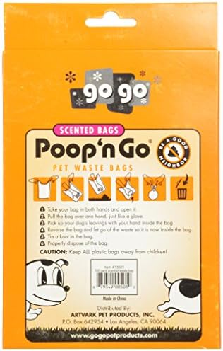ГОГО Pet Products 100-Опаковки, Пакети за домашни отпадъци Акане n Go с Дръжки, Ароматизирана Свежест