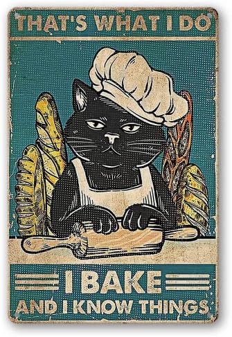 ВЕЙМЕЙЛД Черна Котка, Това е Нещо, Което аз Правя, Аз аз ще готвя И аз Знам Неща Плакат, Ретро Лидице Знак За Домашен интериор