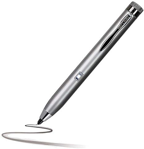 Активен цифров стилус Broonel Silver Mini Fine Point, съвместим с лаптоп-трансформером HP EliteBook x360 1030 G4 с 13,3-инчов