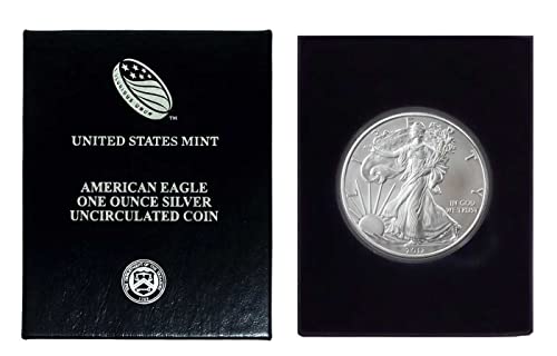 2012 - Американски Сребърен Орел в Пластмасов калъф Air Tite и кутия за Подарък с нашия сертификат за автентичност