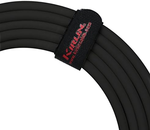 Kirlin LightGear LG2-203-6/BK - 6 Инча –Китара кабел за свързване с прав ъгъл краища, черна обвивка от PVC, 2 бр. /опаковане.