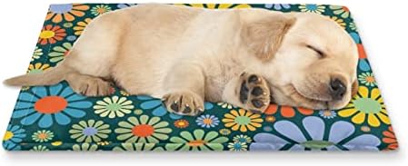 FUSURIRE Абстрактно Покривки за легла Кучета в стил Хипи, с Цветен Модел на 15.6 x 11,4 инча, Охлаждащ Подложка За домашни любимци,