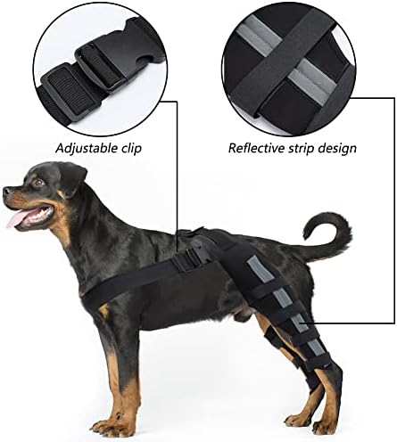Наколенник за кучета SainSpeed Пет - Регулируемо защитно облекло за кучета на задната lape Защитава раната - Поддържа
