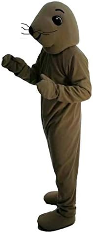 Тюленът Cartoony Талисман Костюм на Плюшено мече с Маска за Възрастни Cosplay Парти Хелоуин Обличане