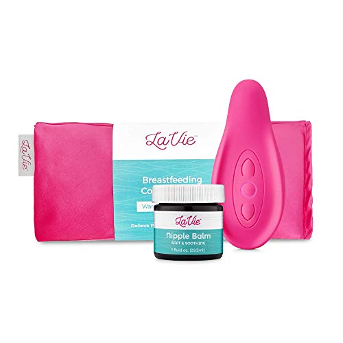 Набор от LaVie Feel Good Flow | Масажор за кърменето (Розов) + Пакети за комфорт при кърменето (2 опаковки)