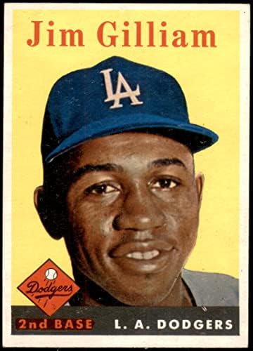 1958 Topps 215 Джим Гилиам Лос Анджелис Доджърс (Бейзбол карта) EX/MT Dodgers