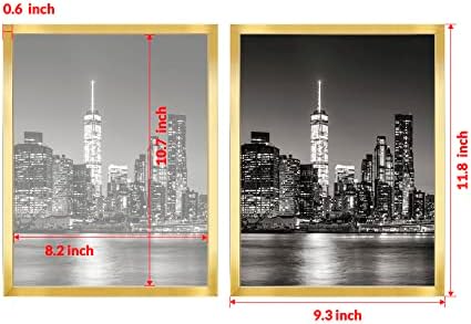 Златната рамка за снимки Annecy 8,5x11 (2 опаковки), рамка за снимки 8,5x11 за декорация на стените или на