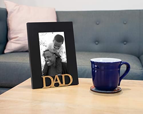 Рамка за снимки Исаак Джейкъбс от черно дърво с чувствата на папата, 4x6 инча, Снимка Подарък за баща си, на Семейството,