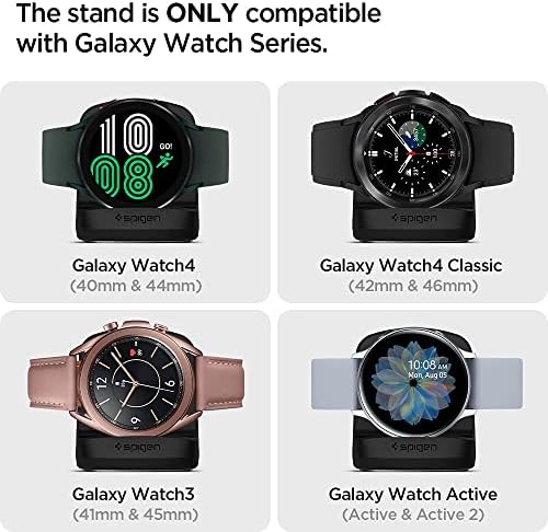Spigen S352 е Предназначен за подложки на Galaxy Watch 4 / Класически влакчета Galaxy Watch 4 / Влакчета Galaxy Watch 3 / Активни влакчета Galaxy Watch - Черен