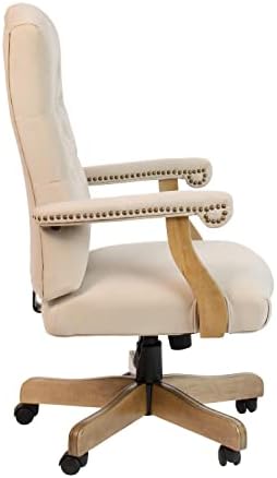 Традиционното Офис стол Flash Furniture - Въртящо се Офис стол с Кичурите от Микрофибър цвят Слонова Кост -