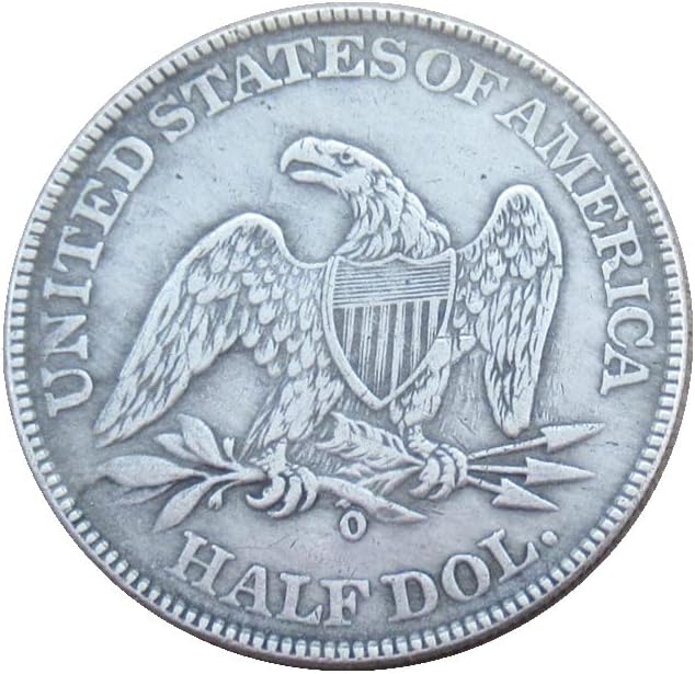 Възпоменателна Монета-Копие на Знамето на САЩ в Полдоллара 1851 г. с Посеребренным покритие
