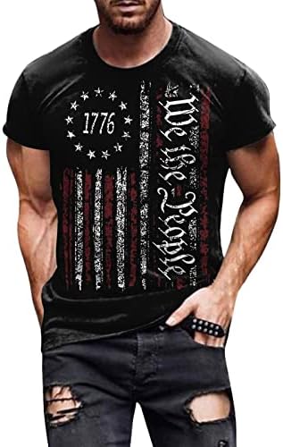 Патриотични Ризи за мъже, Флаг Америка, Мъжки Ризи с шнур мускулите, Мъжки Патриотическая Тениска с Къс Ръкав, Графични