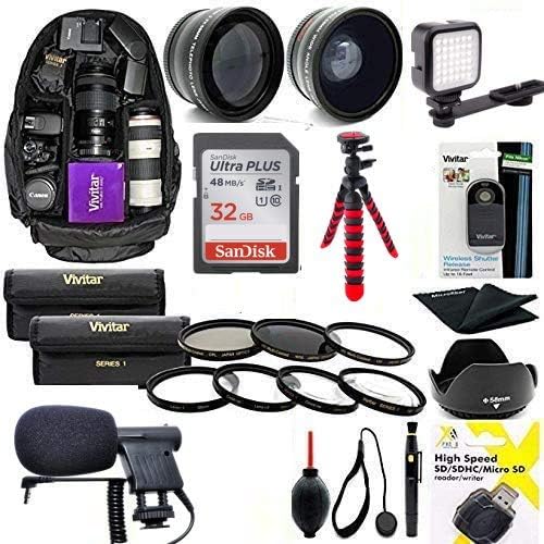 Гигантски комплект Всичко, което трябва, за видеокамера Canon VIXIA HF R82, HF R80, HF R800, HF R700, HF R72, HF R70 Включва