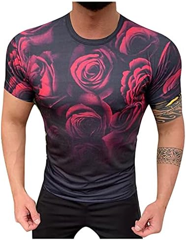 Мъжки Ежедневни Тениска NEARTIME, Летни Блузи с къс ръкав с Цифрово 3D Принтом и Цветисти принтом, Градиентные Върхове