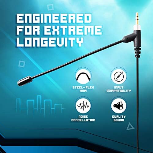 Присоединяемый микрофон NeeGo за слушалки - Гъвкав микрофон-стрела за игри и общуване с превключвател за