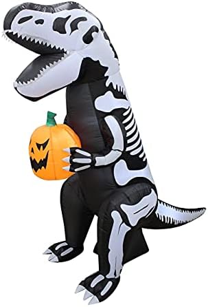 Комплект от ДВЕ декорации за парти в чест на Хелоуин, включва надуваем скелет на динозавър Тираннозавра Минути-Рекса