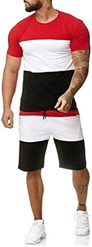 Xiloccer/ Мъжка Тениска с къс ръкав и къси Панталони, Комплект Спортни Облекла, Спортен Костюм от 2 теми, Летни